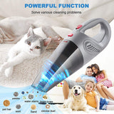 ANNA TOSANI Aspiradora de Mano, 5000PA Aspiradora Inalámbrico Portatil Potente Aspirador de Coche Seco y Húmedo120w USB Carga Rapida para Coches,Hogar, Oficina, Sofas, Pelos Mascotas