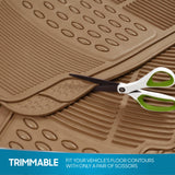 BDK ProLiner - Alfombrillas de Piso para Coches, Camiones, SUV, 3 Piezas para Todo Tipo de Clima con diseño de Ajuste Universal, Alfombrillas duraderas con Bordes de Captura, Alfombrillas de Goma