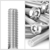 M8-Tornillos de cabeza de botón de 1,25 x 12 mm, acero inoxidable 304, máquina métrica totalmente roscada, unidad hexagonal Allen, acabado brillante, 25 piezas