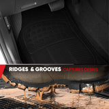 BDK 783-3Row ProLiner - Alfombrillas de Goma para Coche SUV Van (para vehículos de 3 Filas), 4 Unidades, protección contra Todo Tipo de Clima, Ajuste Universal, Negro