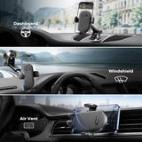 APPS2Car Soporte para Celular Automóvil 3 en 1 Potente Ventosa Porta Celular para Auto Parabrisas/Salpicadero/Ventilación Base Celular para iPhone, Samsung, Xiaomi Redmi, etc. para Fundas Gruesas