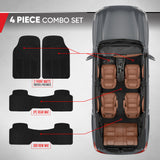 BDK 783-3Row ProLiner - Alfombrillas de Goma para Coche SUV Van (para vehículos de 3 Filas), 4 Unidades, protección contra Todo Tipo de Clima, Ajuste Universal, Negro