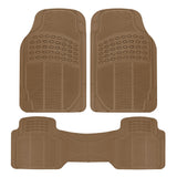 BDK ProLiner - Alfombrillas de Piso para Coches, Camiones, SUV, 3 Piezas para Todo Tipo de Clima con diseño de Ajuste Universal, Alfombrillas duraderas con Bordes de Captura, Alfombrillas de Goma
