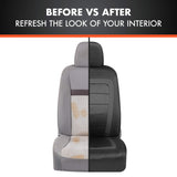 BDK - Juego completo de fundas de asiento de coche CarXs FreshMesh con detalles en color carbón: fundas de malla para asientos delanteros con protector de asiento trasero dividido, fundas interiores para automóviles, furgonetas y SUV