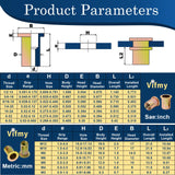 Vifmy - Kit de surtido de tuercas de remache métricas y SAE (420 unidades), m3 m4 m5 m6 m8 m10 m12#6-32#8-32#10-24 1/4"-20 5/16"-18 3/8"-16 UN. C Flat Head Rivnut Juego de tuercas de acero al carbono