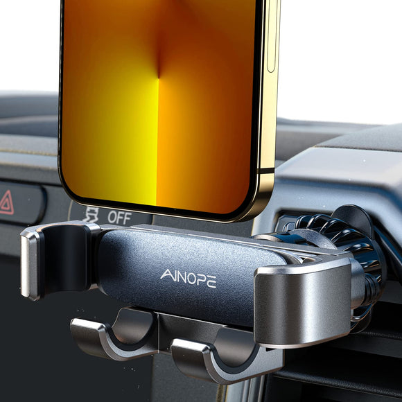 AINOPE Soporte Celular Auto, [Ganchos Metálicos Más Sólidos] Porta Celular para Auto, Soporte Rejillas Ventilación, Compatible con iPhone 16 15 14 Pro MAX Plus, Motorola, Xiaomi, Galaxy S24 S23 Ultra