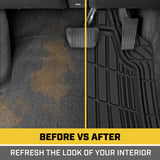 Alfombrillas de goma Cat para todo tipo de clima, para coche, camión, SUV y furgoneta, protección total, ribete duradero para adaptarse a revestimientos resistentes, sin olor, negro, número de modelo: CAMT-1004-BK