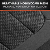 BDK - Juego completo de fundas de asiento de coche CarXs FreshMesh con detalles en color carbón: fundas de malla para asientos delanteros con protector de asiento trasero dividido, fundas interiores para automóviles, furgonetas y SUV