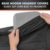 BDK - Juego completo de fundas de asiento de coche CarXs FreshMesh con detalles en color carbón: fundas de malla para asientos delanteros con protector de asiento trasero dividido, fundas interiores para automóviles, furgonetas y SUV