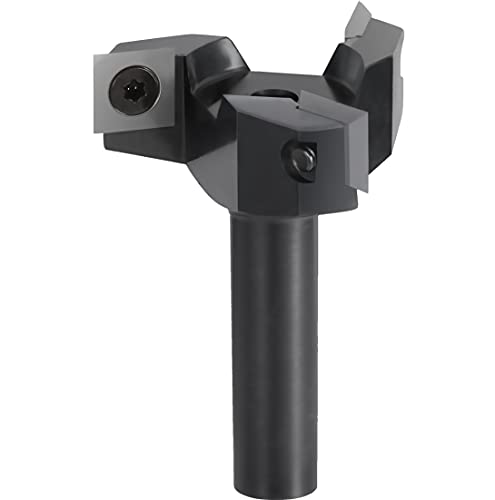 Broca fresadora de enrutador de superficie de spoilboard, vástago de 1/2 pulgadas de diámetro de corte, hoja reemplazable para losas de madera