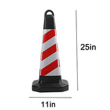 Set De 5 X Cono De Tráfico Cono De Seguridad Altura 50 Cm Pieza De Señalización Emergencia Pilón De Seguridad Con Rayas Reflectantes Flexible Y Transportable,Red