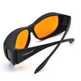 Carlany - Gafas de seguridad láser (190 nm-490 nm OD 6 +, gafas de protección láser profesional para 405 nm, 445 nm, 450 nm, 473 nm de longitud de onda, luz UV / violeta y azul