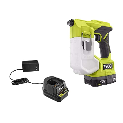 Juego de pulverizador de mano inalámbrico de 18 V con (1) batería de 1,5 Ah y cargador Ryobi One