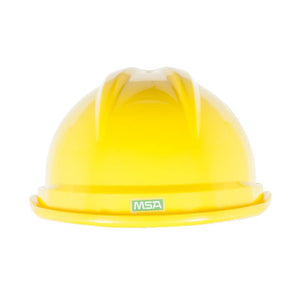 Gorra rígida con suspensión de carraca Fas-Trac III de 6 puntos, estilo casco, color amarillo y verde