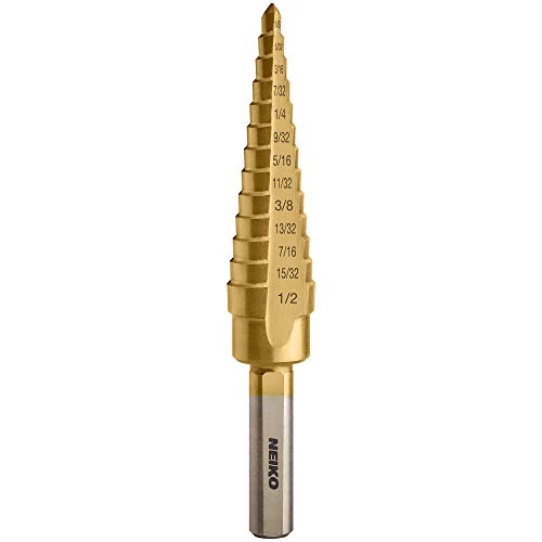 Neiko 10182A Titanium Step Drill Bit, 1/8