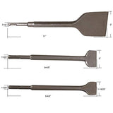 TcnoMreol - Juego de brocas de cincel SDS para hormigón (8 unidades, acero cromado, SDS Plus, cinceles planos y anchos, cinceles para raspar en ángulo, para hormigón, ladrillo, mampostería máx. a 7/10113 pulgadas