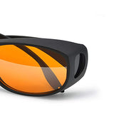Carlany - Gafas de seguridad láser (190 nm-490 nm OD 6 +, gafas de protección láser profesional para 405 nm, 445 nm, 450 nm, 473 nm de longitud de onda, luz UV / violeta y azul