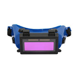 fosa Gafas de soldar, Gafas de Sol con oscurecimiento automático Solar Máscara de soldar, Soldador de Color no Ajustable Gafas de protección Ocular(Azul)