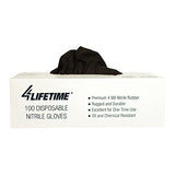 Guantes industriales de nitrilo negro grandes/XL, resistentes a rasgaduras y productos químicos, guantes desechables sin látex, textura en la punta del dedo, 5 mil de grosor (caja de 100)