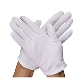 WEEDKEYCAT 12 Pares/Bolso 1 Paquete Guantes de algodón Blanco for Manos secas de manejo de Guantes de película Ceremonial Guantes ceremoniales.