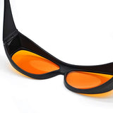 Carlany - Gafas de seguridad láser (190 nm-490 nm OD 6 +, gafas de protección láser profesional para 405 nm, 445 nm, 450 nm, 473 nm de longitud de onda, luz UV / violeta y azul