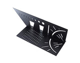 Meichoon Regla de medición cuadrada de aleación de aluminio para carpintería, regla T de ángulo de 45/90 grados, plantilla de medición de ángulo de inglete, herramienta DC721