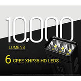 Nitecore TM10K - TM10K Tiny Monster - Linterna de 10,000 lúmenes, Linterna Recargable, Color Negro