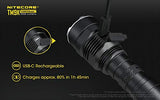 Nitecore TM9K Tipo-C Linterna LED recargable – 9 x CREE XP-L HD V6-9500 lúmenes – Batería incluida