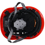 Casco de protección Industrial, Casco de Seguridad, Resistente a Altas temperaturas, cómodo de Llevar para espeleología(28 * 21 * 18cm-Rojo)