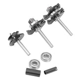 Broca fresadora de enrutador de inglete de bloqueo de aleación  3 dientes en forma de T juego de brocas de enrutador de madera herramienta de carpintería para recortar