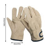 WUUOSSYUIS 1 Pareja Aislamiento de Cuero Guantes de Barbacoa ignífuga Grueso grulas Guantes Protectores Protección de Mano de Obra a Domicilio Alta Ardor, Caqui