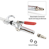 NEIKO 31122A High Flow Air Blow Gun | 17-26 Inch Extensible Stainless Steel Air Flow Nozzle | Pneumatic Air Compressor Accessories Tool | Operating Pressure 80-120 PSI | 360 Degree Swivel Hook