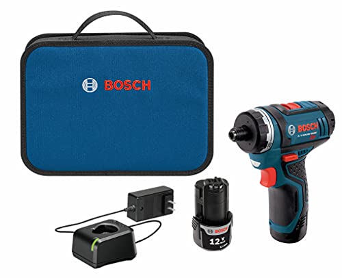 Juego de herramientas Kit de destornillador de bolsillo Bosch PS21-2A de 12 V máx., 2 velocidades, con 2 baterías, cargador y estuche