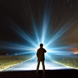 Foco LED superbrillante, linterna recargable de 6000 lúmenes, foco de mano de 10000 mAh, linterna de búsqueda de inundaciones, pesca, senderismo, camping, salida USB con trípode