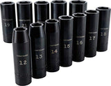 Juego de puntas de impacto CRAFTSMAN  métricas, 1/2 pulgadas, 12 piezas (CMMT15887)