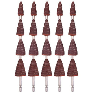 Paquete de 20 ruedas de solapa, vástago    hexagonal de 1/4 pulgadas, papel de lija abrasivo de óxido de aluminio para moler y pulir grano 80