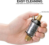 NEIKO 30253A Separador de agua y aceite para línea de aire, paquete de 2 | Entrada y salida NPT de 1/4 pulgadas | 150 PSI | Compresor de aire y accesorio de herramienta de aire | Protege la vida útil de las herramientas neumáticas | Optimiza el rendimient