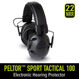 Peltor Protector auditivo electrónico Sport Tactical 100, protección auditiva, NRR 22 dB, ideal para el rango, disparo y caza, TAC100-OTH