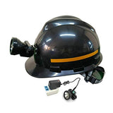 Casco para Faro, con Tiras Reflectantes Casco Protector Antideslumbrante Resistente a Los Olores Batería Recargable De 2600 MA Iluminación del Sitio Ingeniería Mineros Minas
