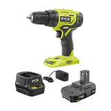 Ryobi P215K 18-Volt ONE+ Litio-Ion Inalámbrico 1/2" Kit de taladro/destornillador con (1) batería de 1,5 Ah y cargador de 18 voltios
