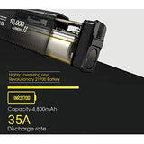 Nitecore TM10K - TM10K Tiny Monster - Linterna de 10,000 lúmenes, Linterna Recargable, Color Negro