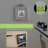Qooltek Multipurpose Laser Level laser measure Line 8ft+ Measure Tape Ruler Adjusted Standard and Metric Rulers