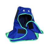 Gorro de soldadura transpirable, lavable, ligero, a prueba de polvo, resistente, para soldador, protección para el cuello, casco FR, azul L
