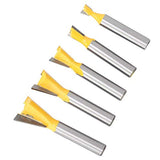 Brocas Fresadora  5 Unids de cola de milano Broca de cola de milano Extremo de cola de milano para herramientas de mano de madera de proceso Accesorios