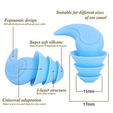 Tapones para los oídos para dormir, con cancelación de ruido, silicona flexible reutilizable, 3 colores, impermeables, reducción de ruido para nadar, conciertos, aviones (negro y blanco)