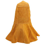 Capucha de soldador, protección facial de cuello con aislamiento térmico de piel de vaca amarilla, máscara de seguridad para casco de soldadura a prueba de salpicaduras y resistente al calor