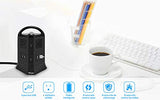 Power Strip Torre de Regleta Enchufe de Energía USB Multifuncional con 4 Puertos de Carga USB y 6 Outlet Adaptador,Torre protector de sobretensión Power USB estación de carga de computadora Para el Hogar, Escuela,Oficina, TV, Computadora Portátil, iPhone,