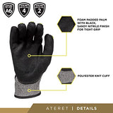 ATERET Guantes de trabajo de utilidad general, protección contra cortes e impactos, ligeros y transpirables, ajuste de rendimiento multiusos, duraderos (1 par, grande)