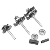 Broca fresadora de enrutador de inglete de bloqueo de aleación  3 dientes en forma de T juego de brocas de enrutador de madera herramienta de carpintería para recortar