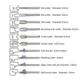 Brocas fresadoras  , 10PCS HSS Recubierto de Titanio Carpintería de Borde Cortadores Trimmer Router Machine Bits 1/8"Shank para Electric Trimmers para DIY Carpintería Talla Grabado Taladrado